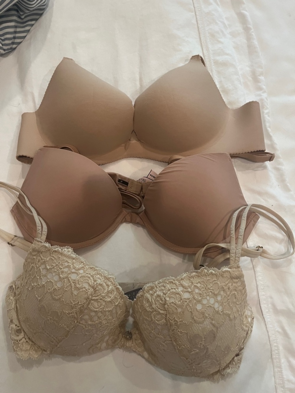 Women’s Nude Lace & Smooth Bras - 3-Pack
